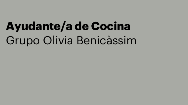 Ayudante/a de Cocina