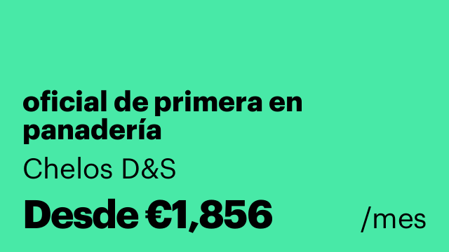 oficial de primera en panadería