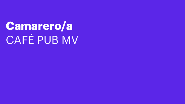 Camarero/a
