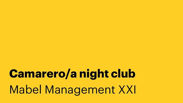 Camarero/a night club