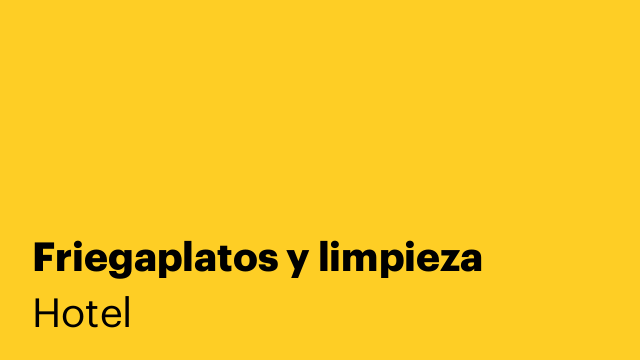 Friegaplatos y limpieza