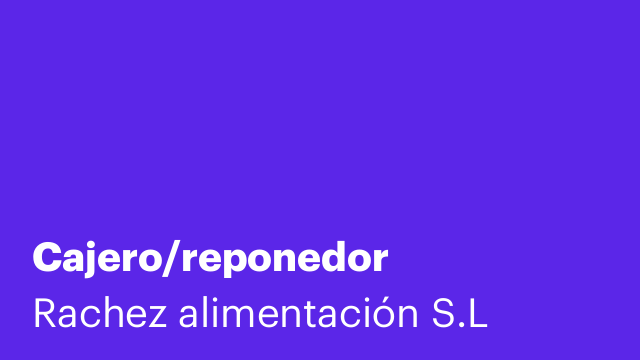 Cajero/reponedor