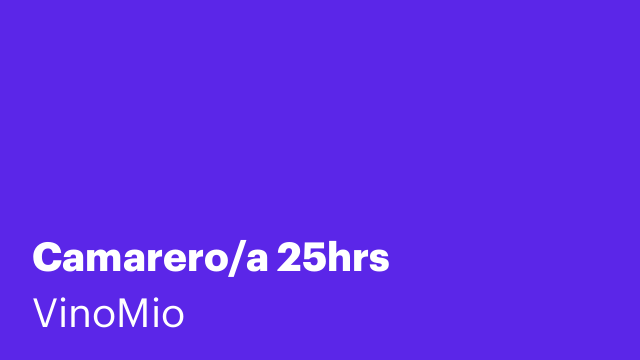 Camarero/a 25hrs