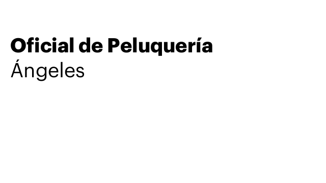 Oficial de Peluquería