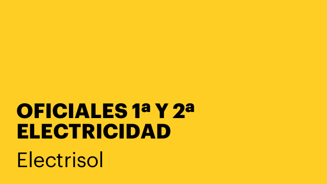 OFICIALES 1ª Y 2ª ELECTRICIDAD