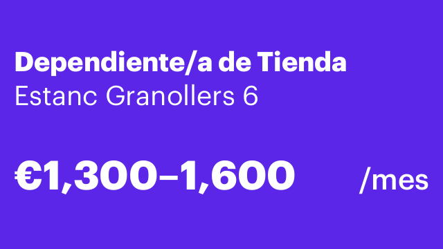 Dependiente/a de Tienda