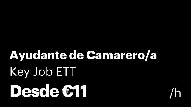 Ayudante de Camarero/a