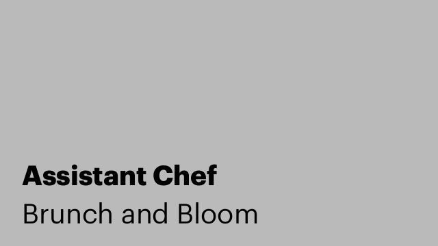 Assistant Chef