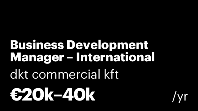 Business Development Manager – International Labor Mobility (Spain)