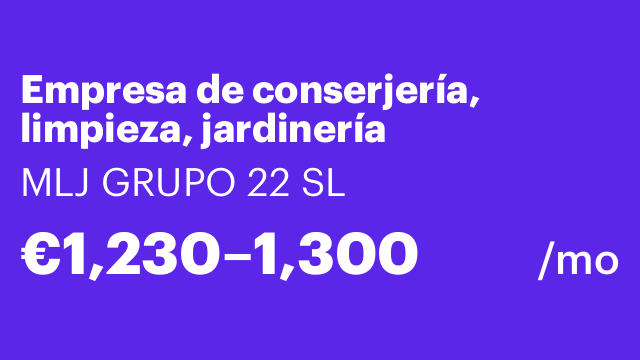 Empresa de conserjería, limpieza, jardinería