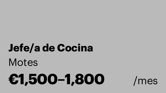 Jefe/a de Cocina