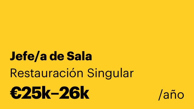 Jefe/a de Sala