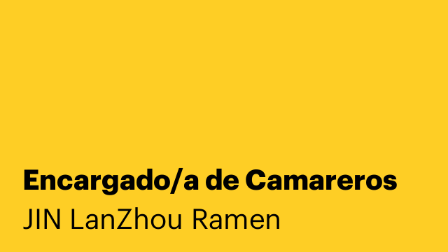 Encargado/a de Camareros