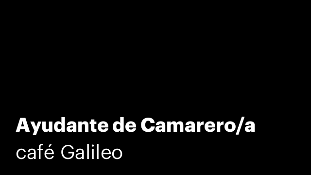 Ayudante de Camarero/a
