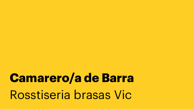 Camarero/a de Barra