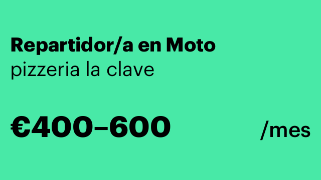 Repartidor/a en Moto