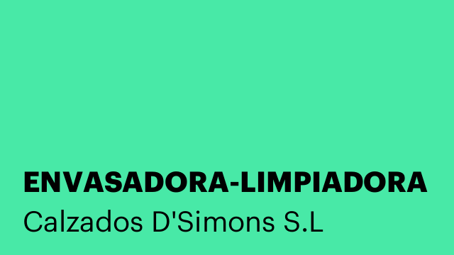 ENVASADORA-LIMPIADORA