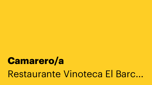 Camarero/a