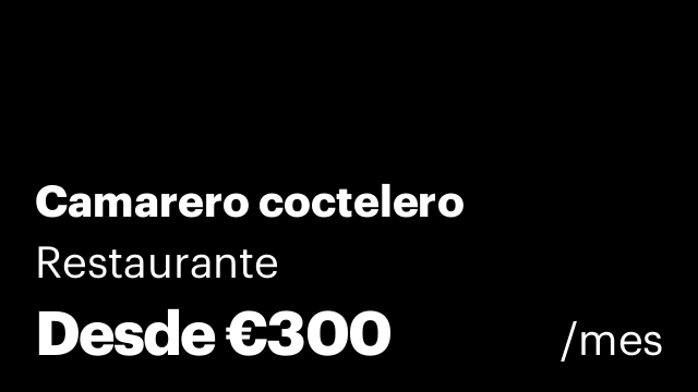 Camarero coctelero