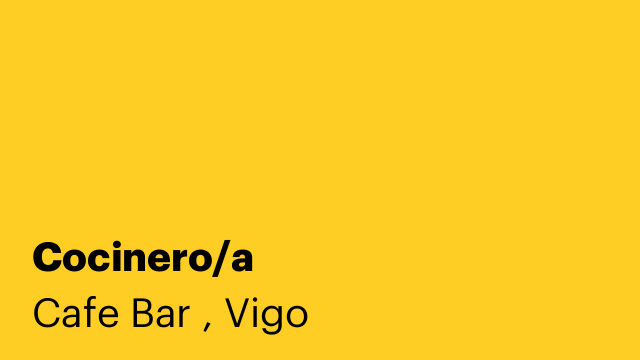 Cocinero/a