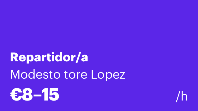 Repartidor/a