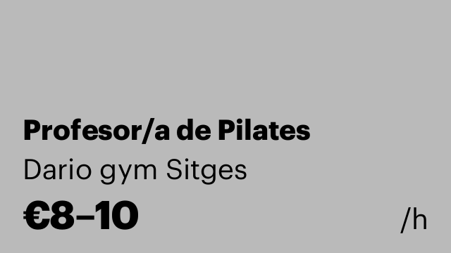 Profesor/a de Pilates