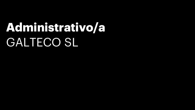 Administrativo/a
