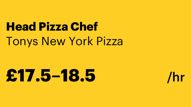 Head Pizza Chef