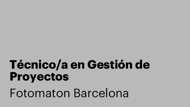 Técnico/a en Gestión de Proyectos