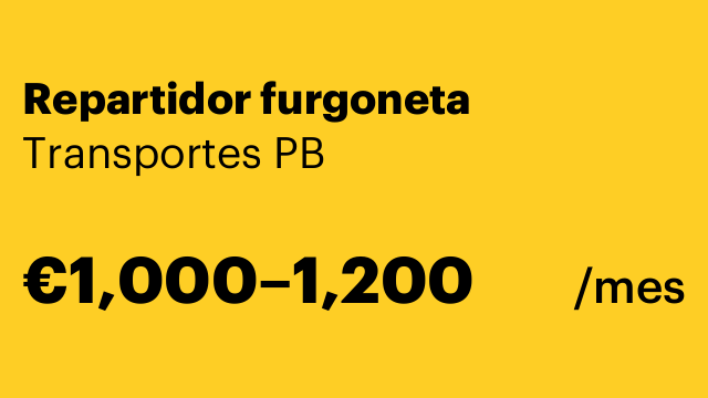 Repartidor furgoneta