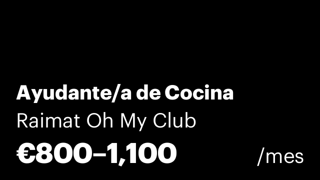 Ayudante/a de Cocina