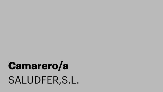 Camarero/a