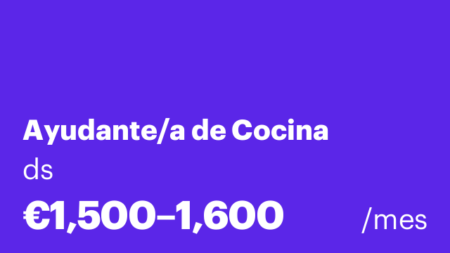 Ayudante/a de Cocina