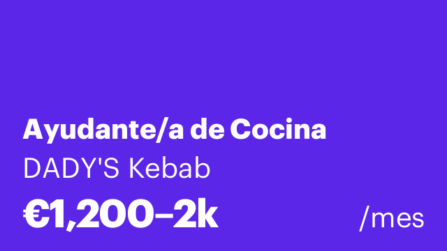 Ayudante/a de Cocina