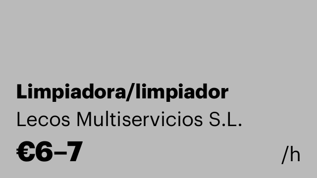 Limpiadora/limpiador