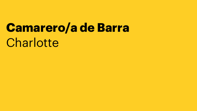 Camarero/a de Barra
