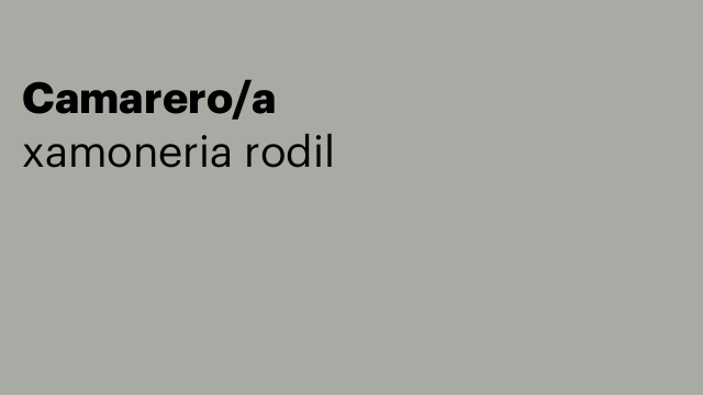 Camarero/a