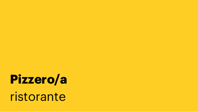 Pizzero/a