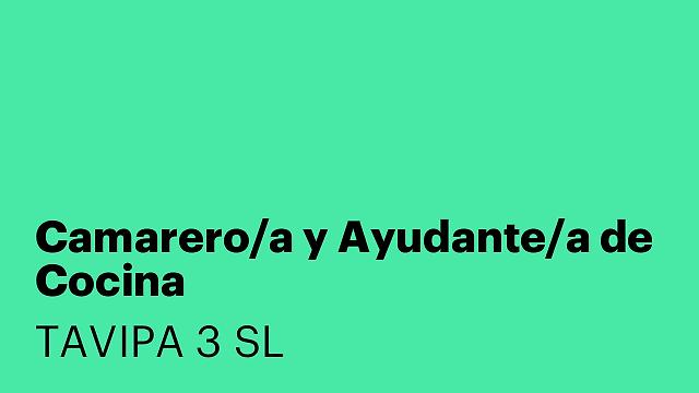Camarero/a y Ayudante/a de Cocina