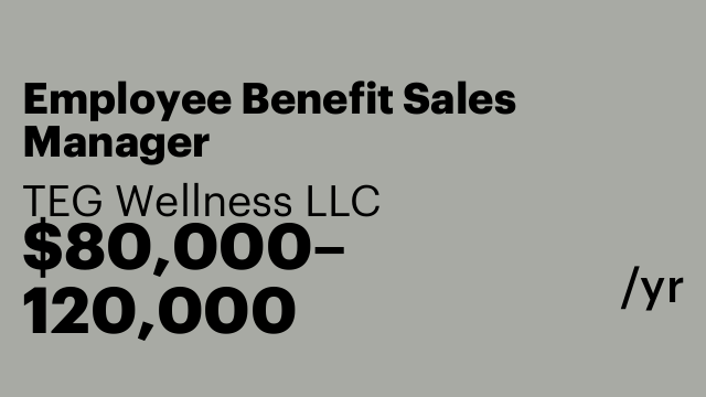 Employee Benefit Sales Manager