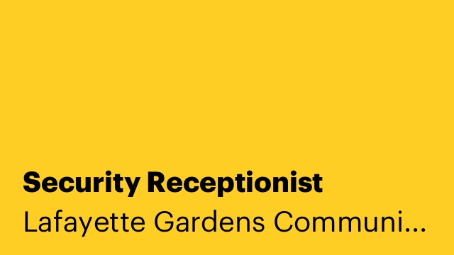 Security Receptionist