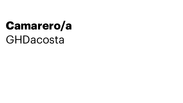 Camarero/a