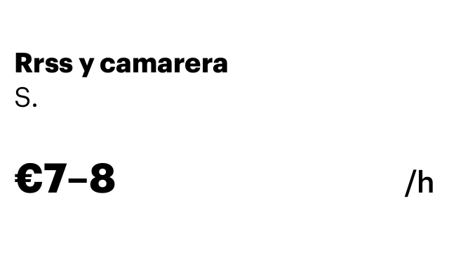 Rrss y camarera