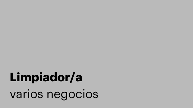 Limpiador/a