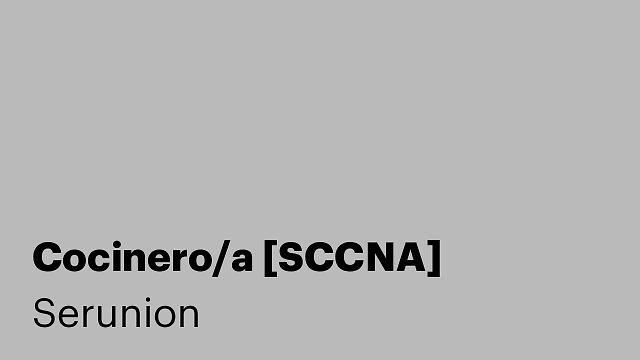 Cocinero/a [SCCNA]