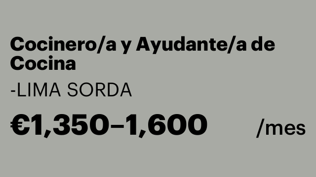 Cocinero/a y Ayudante/a de Cocina