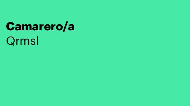 Camarero/a