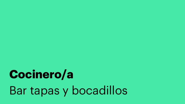 Cocinero/a