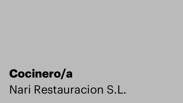 Cocinero/a