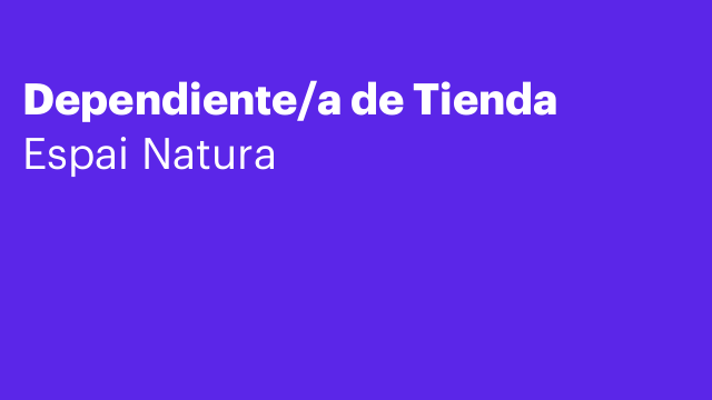 Dependiente/a de Tienda